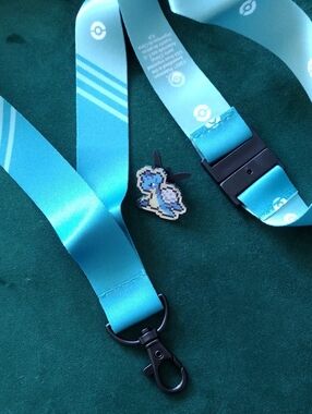 Pokemon Center Pokemon Pixel Pin Lapras Green Lanyard